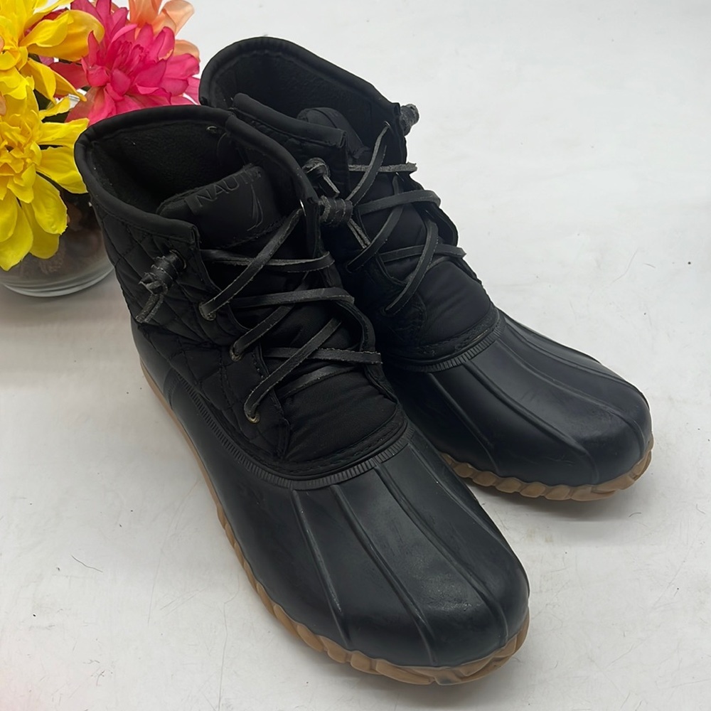Nautica Black Duck Rain Boots Size 9 WRB4187J